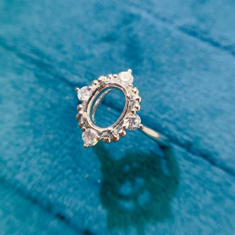 Supplier Wedding - 18K ゴールドメッキ婚約指輪セッティング 6 ミリメートル * 8