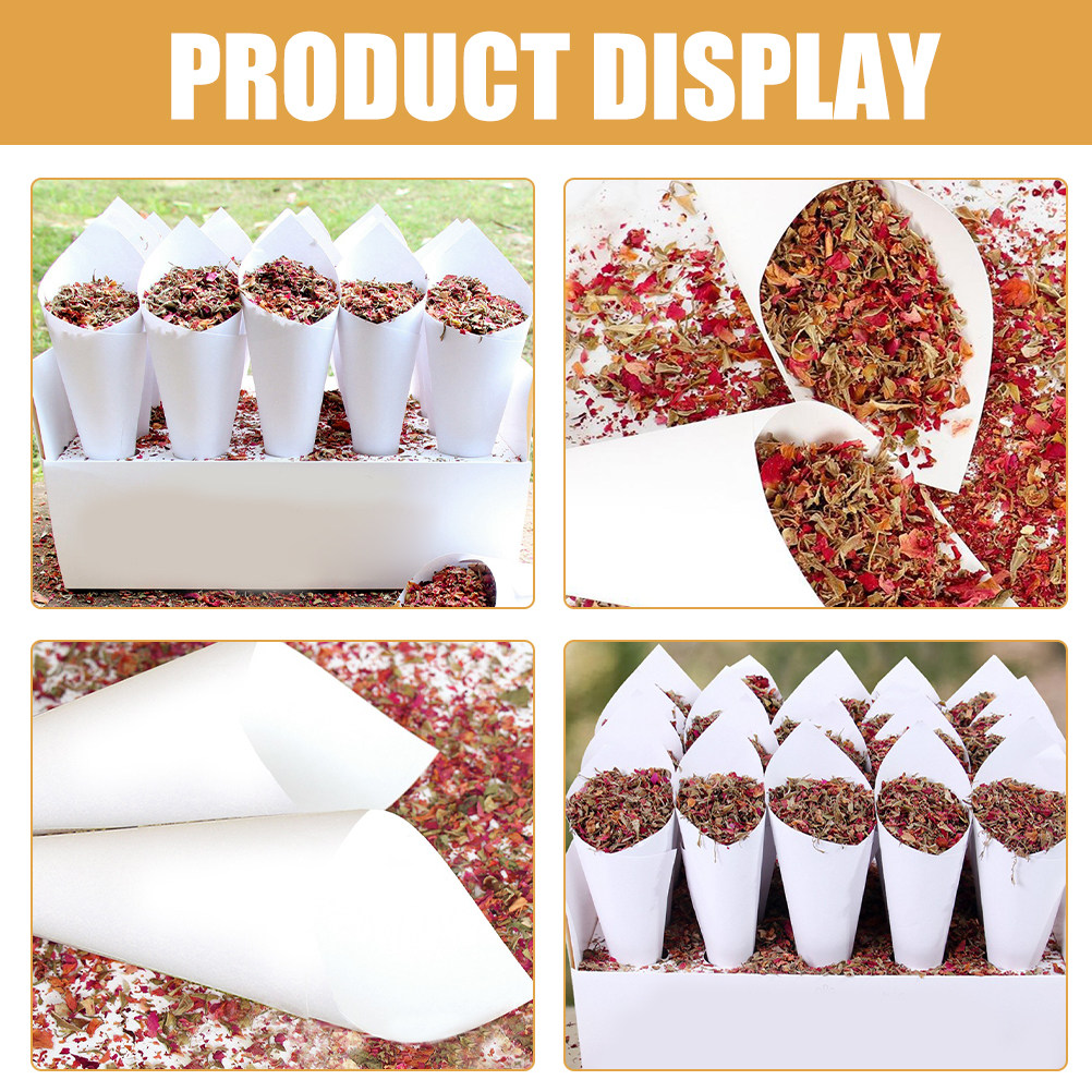 60個入り、紙製の花びら型コーン、クラフト紙製、パーティーグ - Papercraft Supply Confetti のレビューと価格