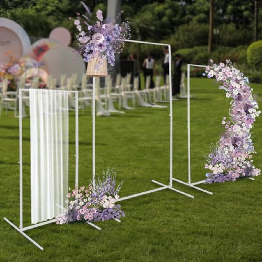 3本セットのウェディングアーチ背景スタンド（7.2フィート、 - Wedding Balloon Arch のレビューと価格