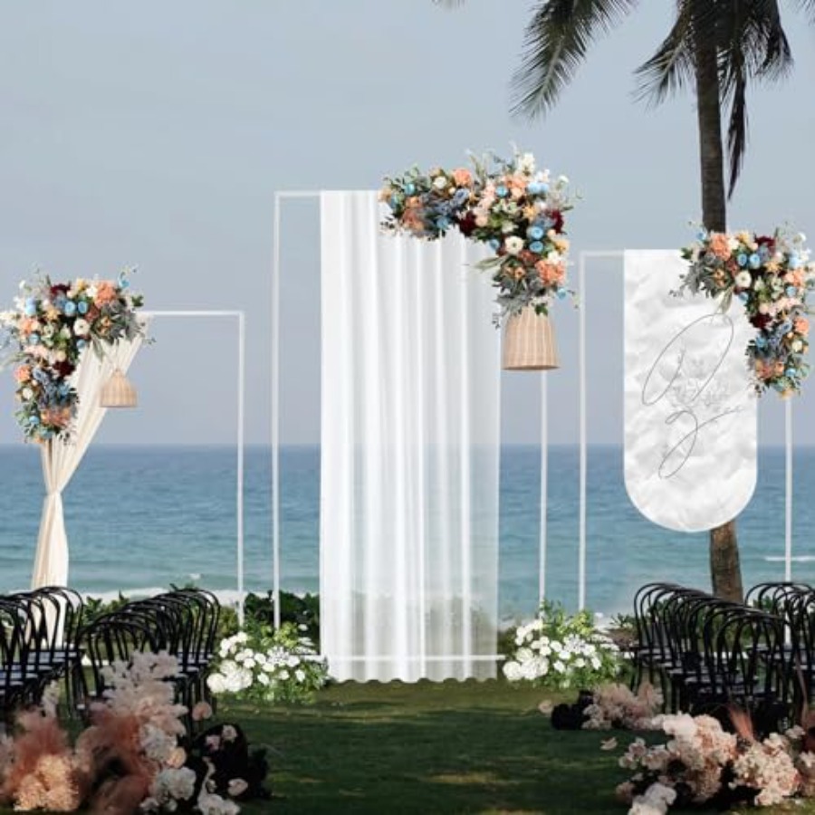 3本セットのウェディングアーチ背景スタンド（7.2フィート、 - Wedding Balloon Arch のレビューと価格