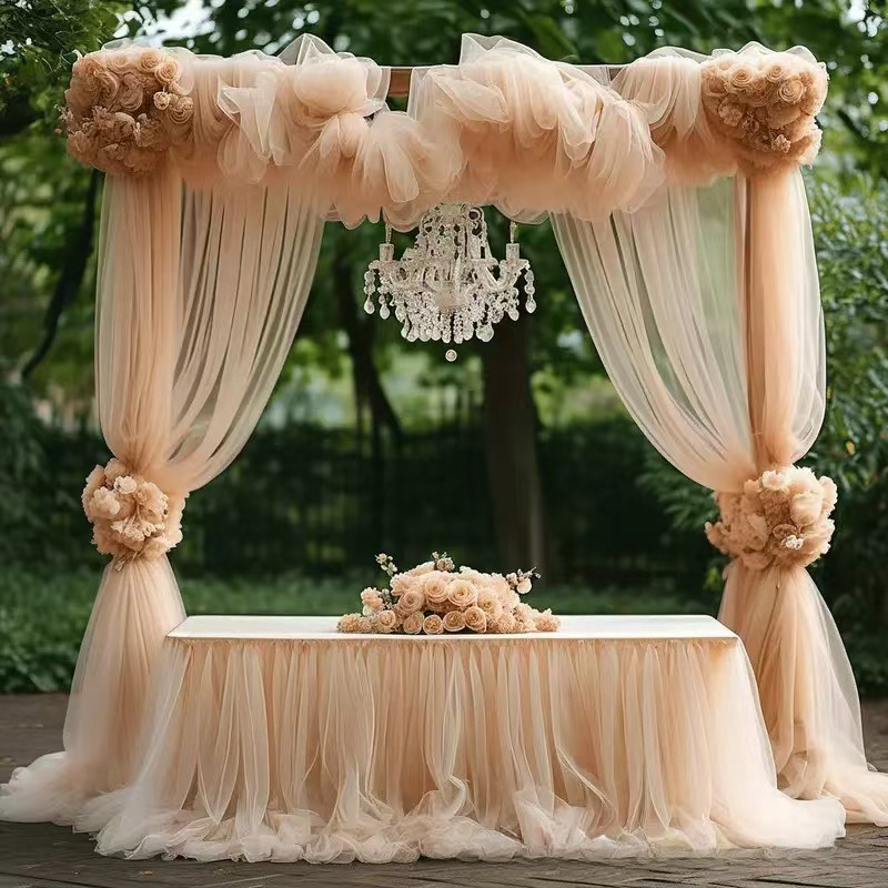 6 メートルのウェディングアーチドレープ生地薄手のシフォンチ - Wedding Balloon Arch のレビューと価格