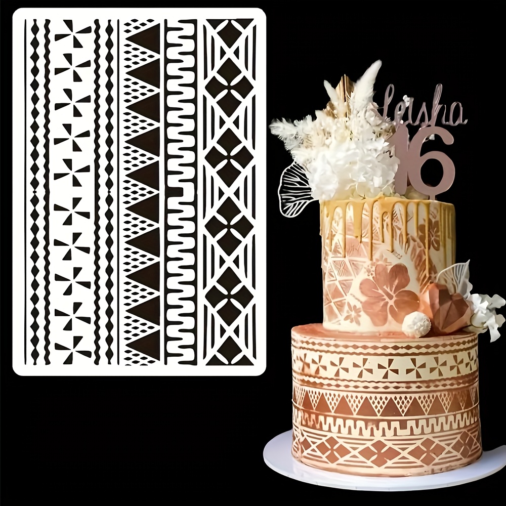 1個 29×20cm 花柄ケーキステンシル、食品グレードPE - Wedding Cake Supply のレビューと価格